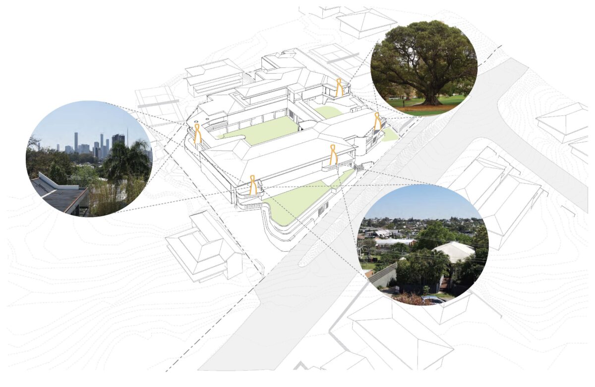 Architectural drawings of an aged care centre