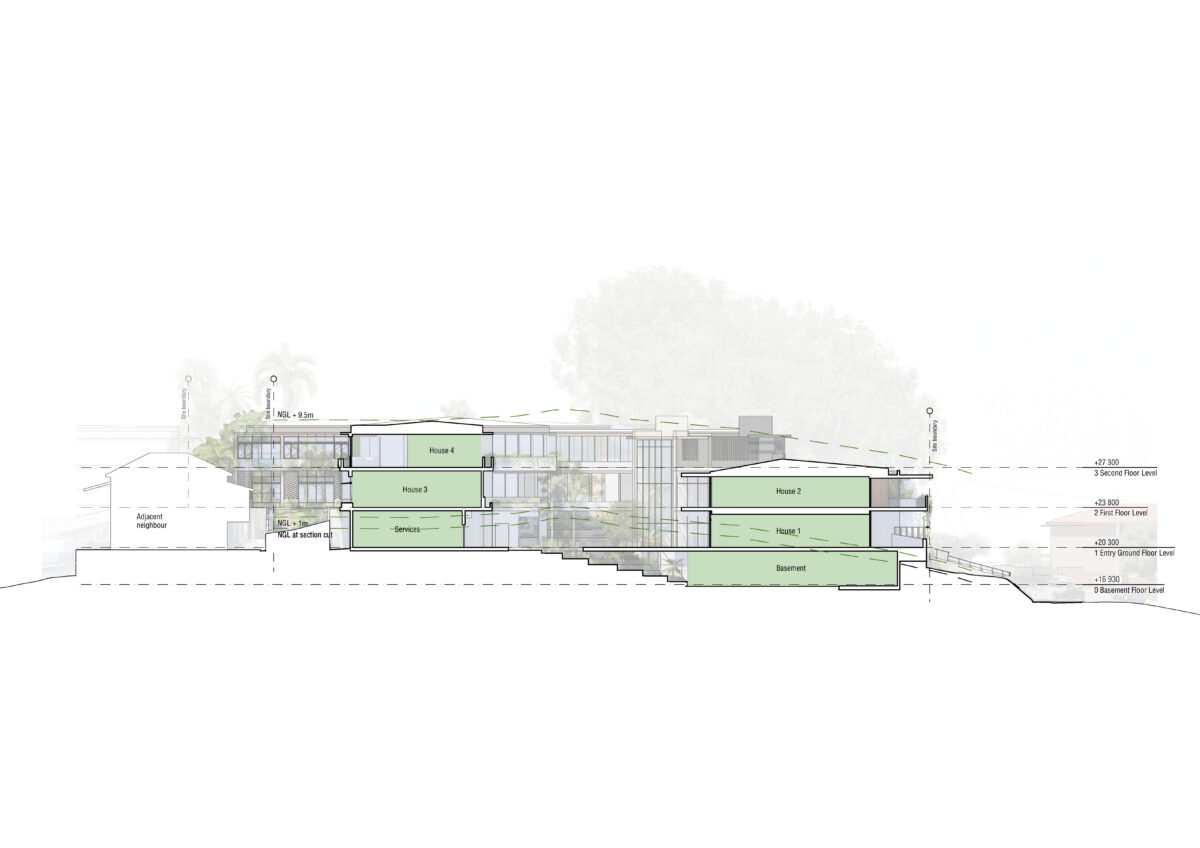 Architectural drawings of an aged care centre