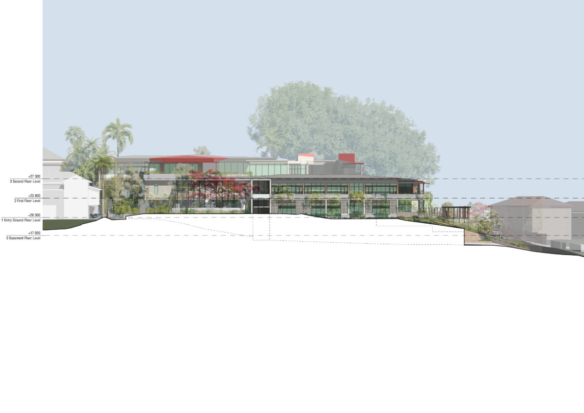 Architectural drawings of an aged care centre