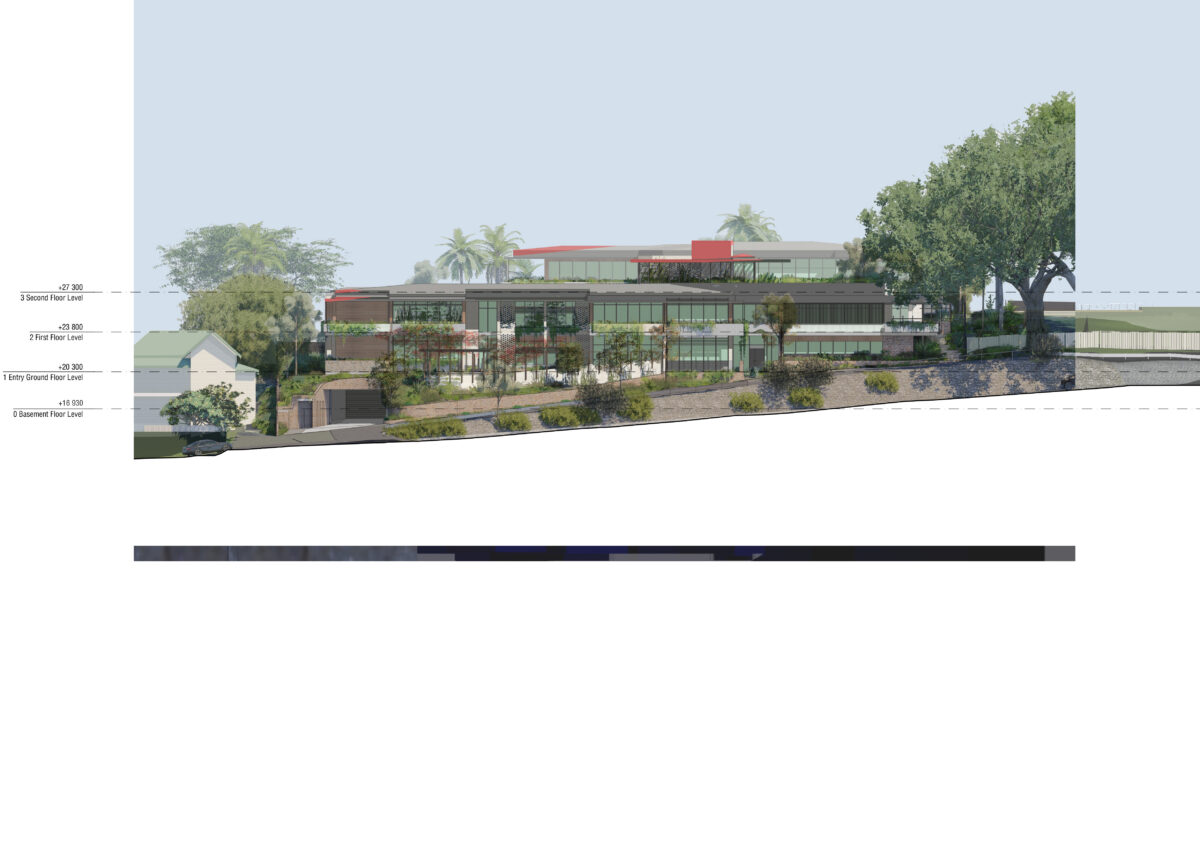 Architectural drawings of an aged care centre